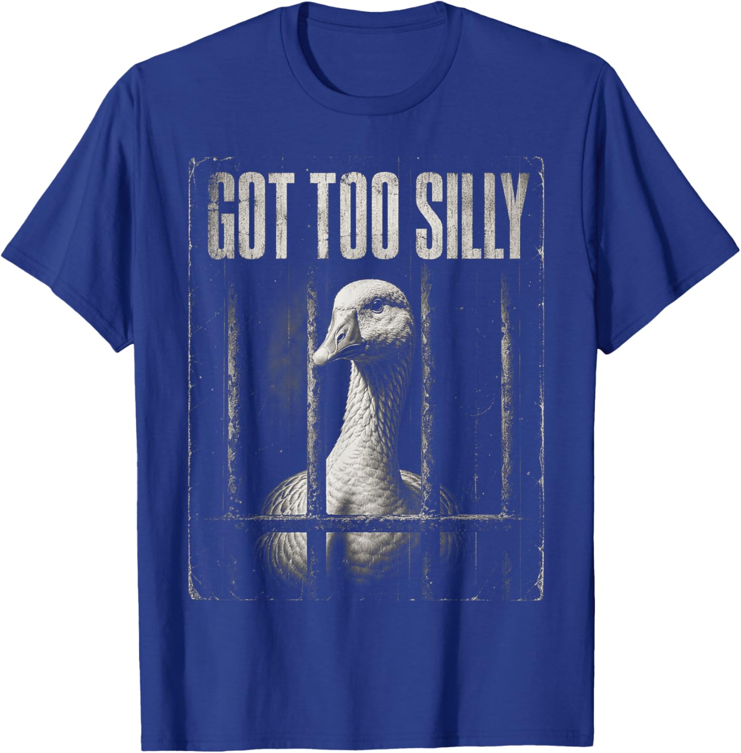 Silly Goose Meme Funny Bird in Jail Got Too Silly T-Shirt - T-Shirt | Royal
