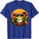 Retro Frog Rock Drummer Funny Drums Enthusiast T-Shirt - T-Shirt | Royal