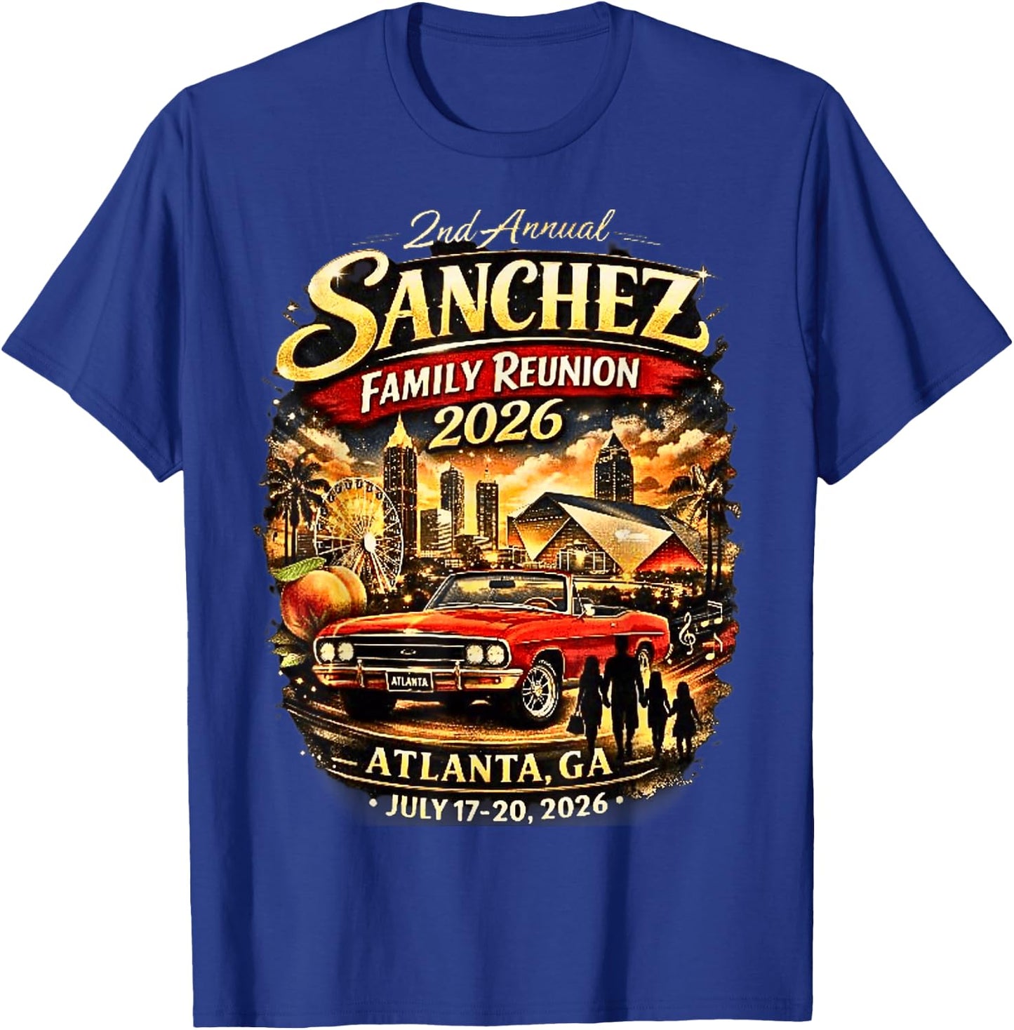2nd Annual Sanchez Family Reunion 2026 T-Shirt - T-Shirt | Royal