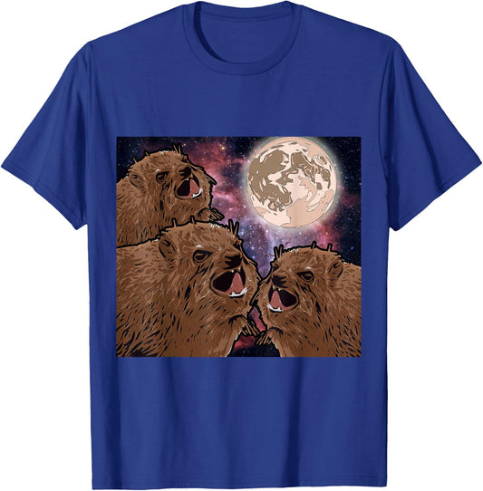 Three Hyrax Moon T-Shirt - T-Shirt | Royal
