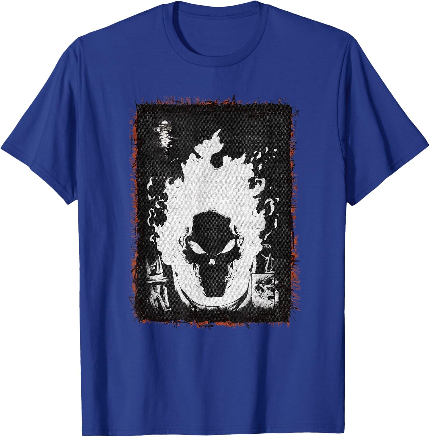 Marvel Ghost Rider Flaming Skull T-Shirt - T-Shirt | Royal