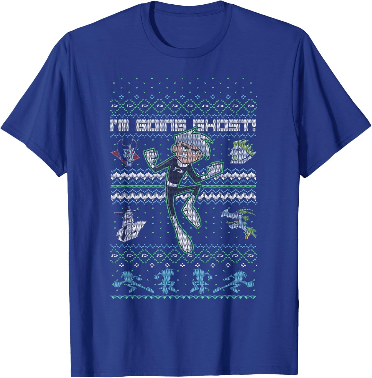 Danny Phantom Christmas I'm Going Ghost Ugly Sweater T-Shirt - T-Shirt | Royal