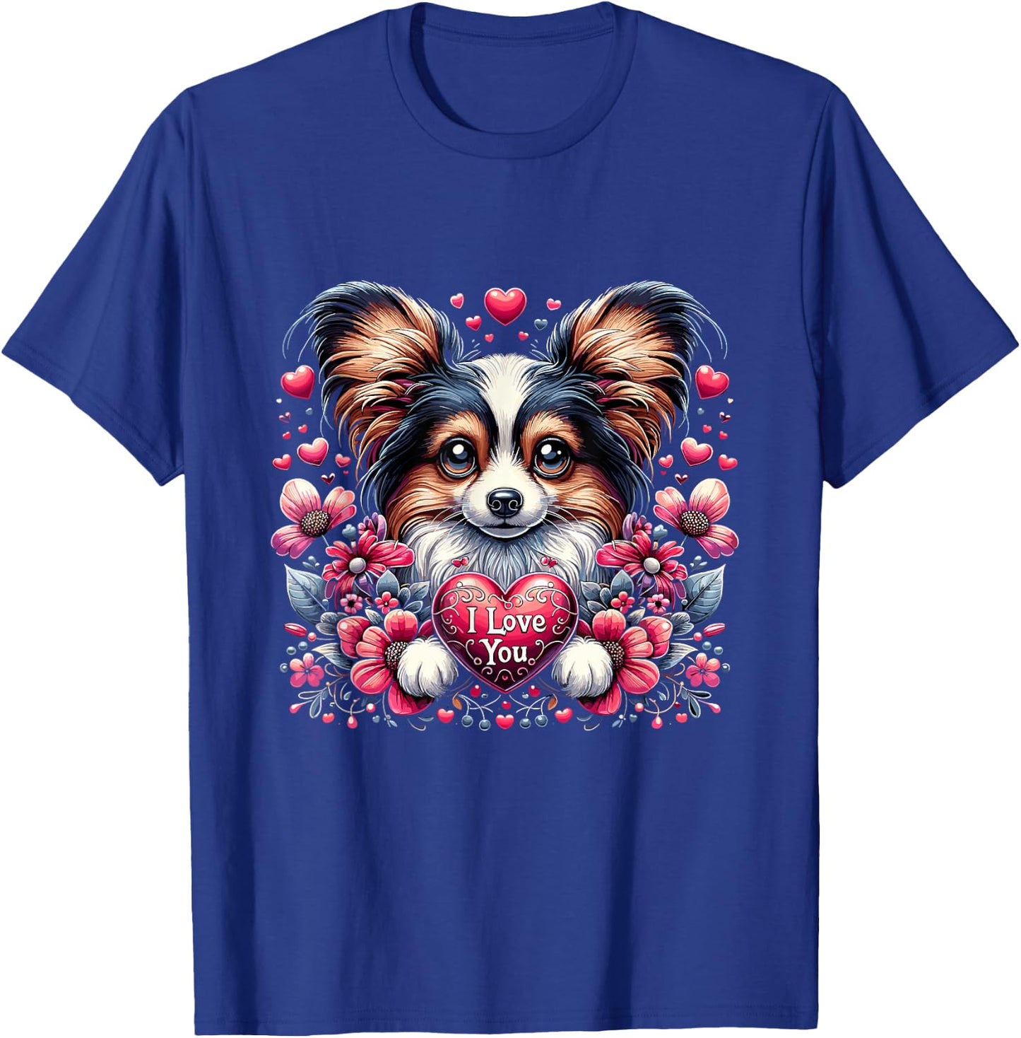 Valentine's Day - adorable Papillon T-Shirt - T-Shirt | Royal