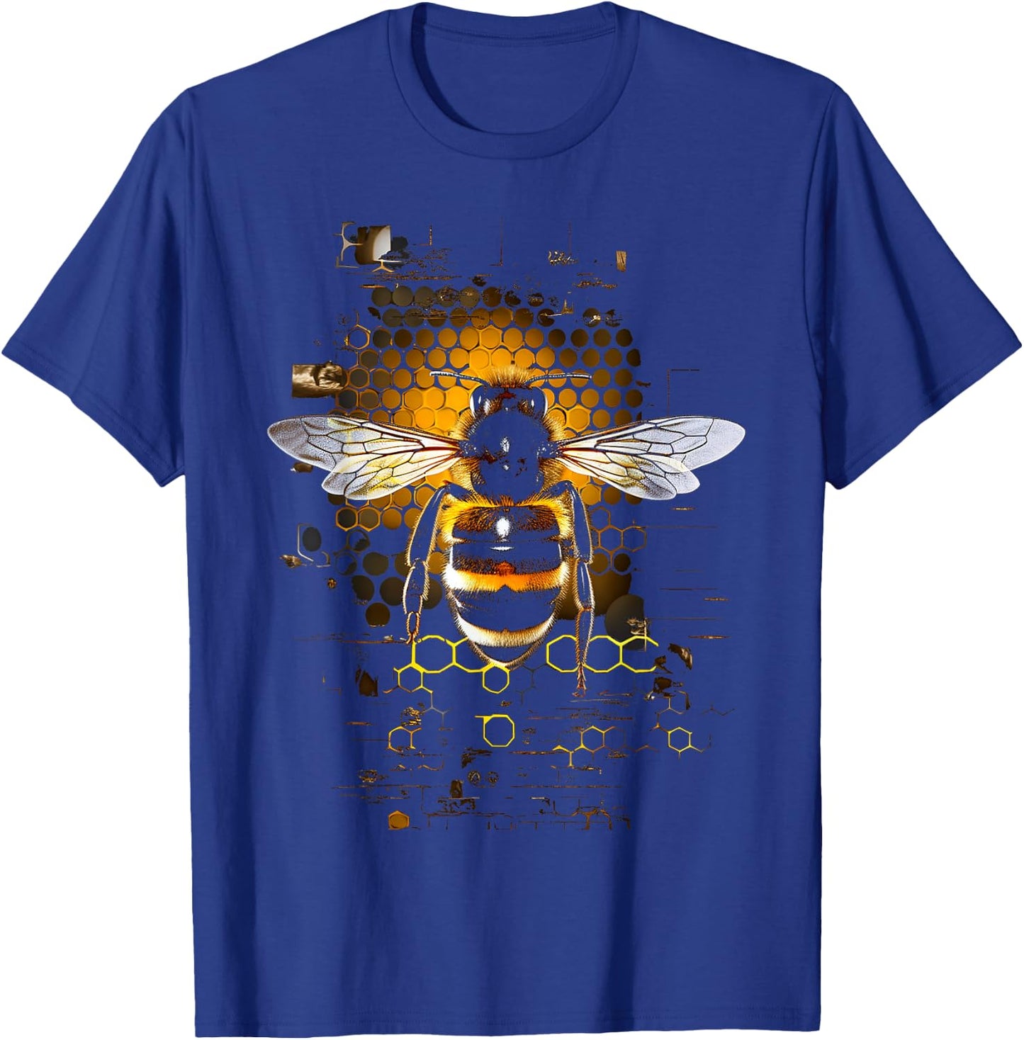 Bee Animal Motif Artwork Bee T-Shirt - T-Shirt | Royal
