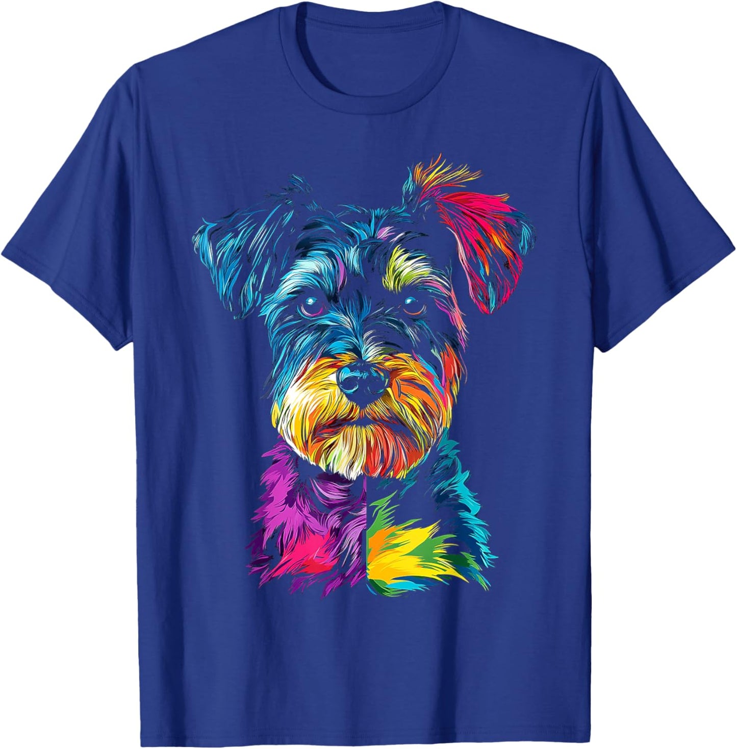 Schnauzer Dog Motif Pet Art Schnauzer T-Shirt - T-Shirt | Royal