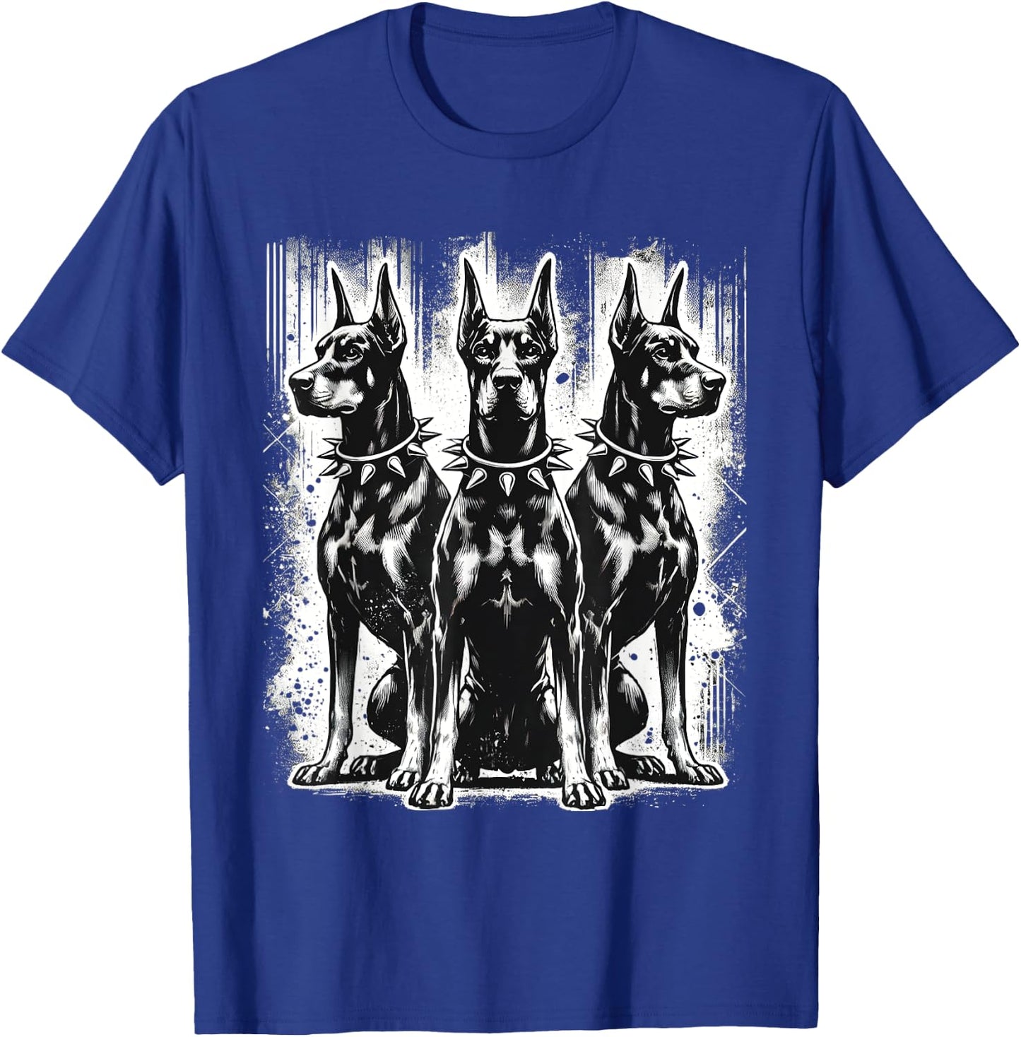 Doberman Pinscher Black and White Dog Lovers T-Shirt - T-Shirt | Royal
