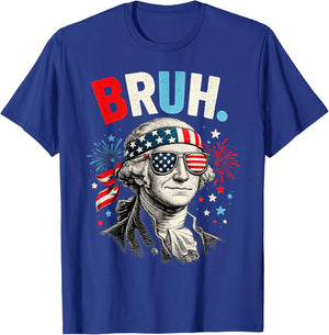 4th of July 2026 George Washington Bruh T-Shirt - T-Shirt | Royal
