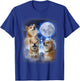 Three Shiba Inu Moon - 3 Doge Funny Cute Dog Meme Parody T-Shirt - T-Shirt | Royal