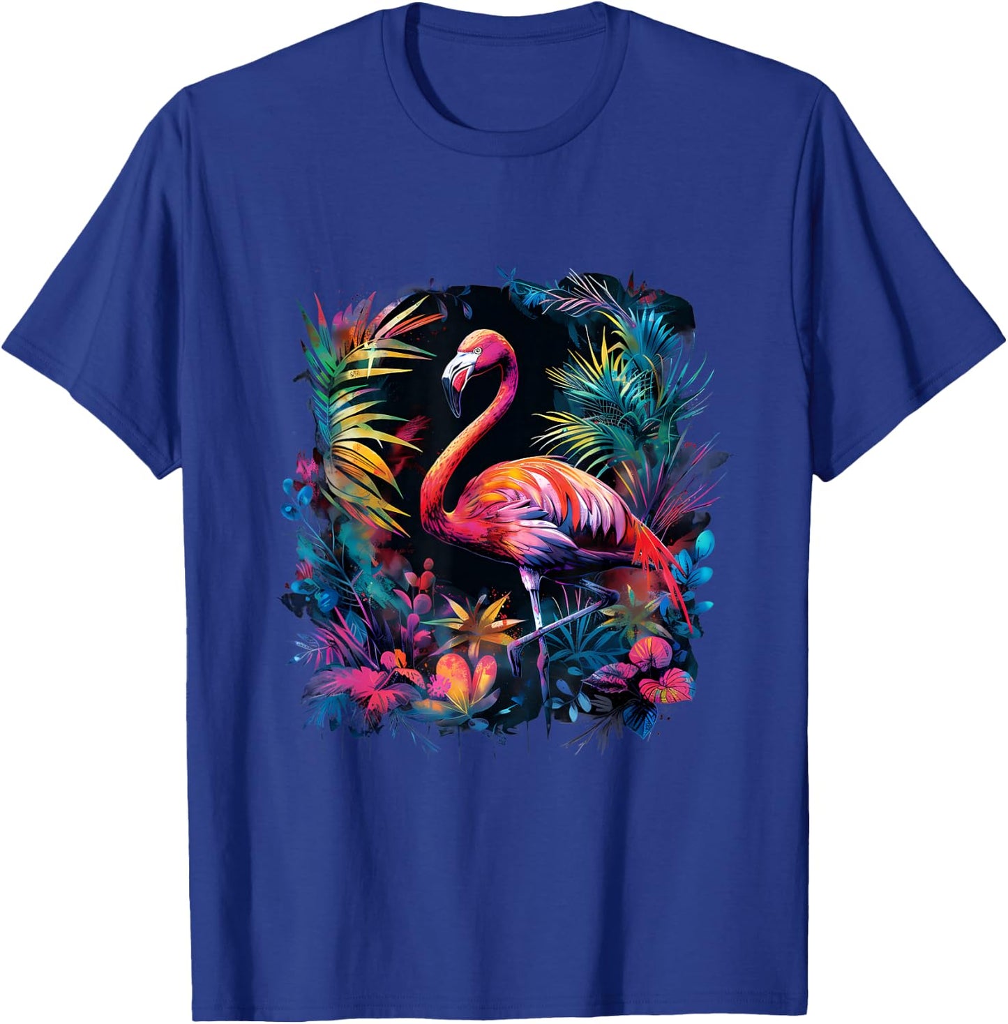 Flamingo Colourful Artwork Nature Flamingo Lover Wildlife T-Shirt - T-Shirt | Royal