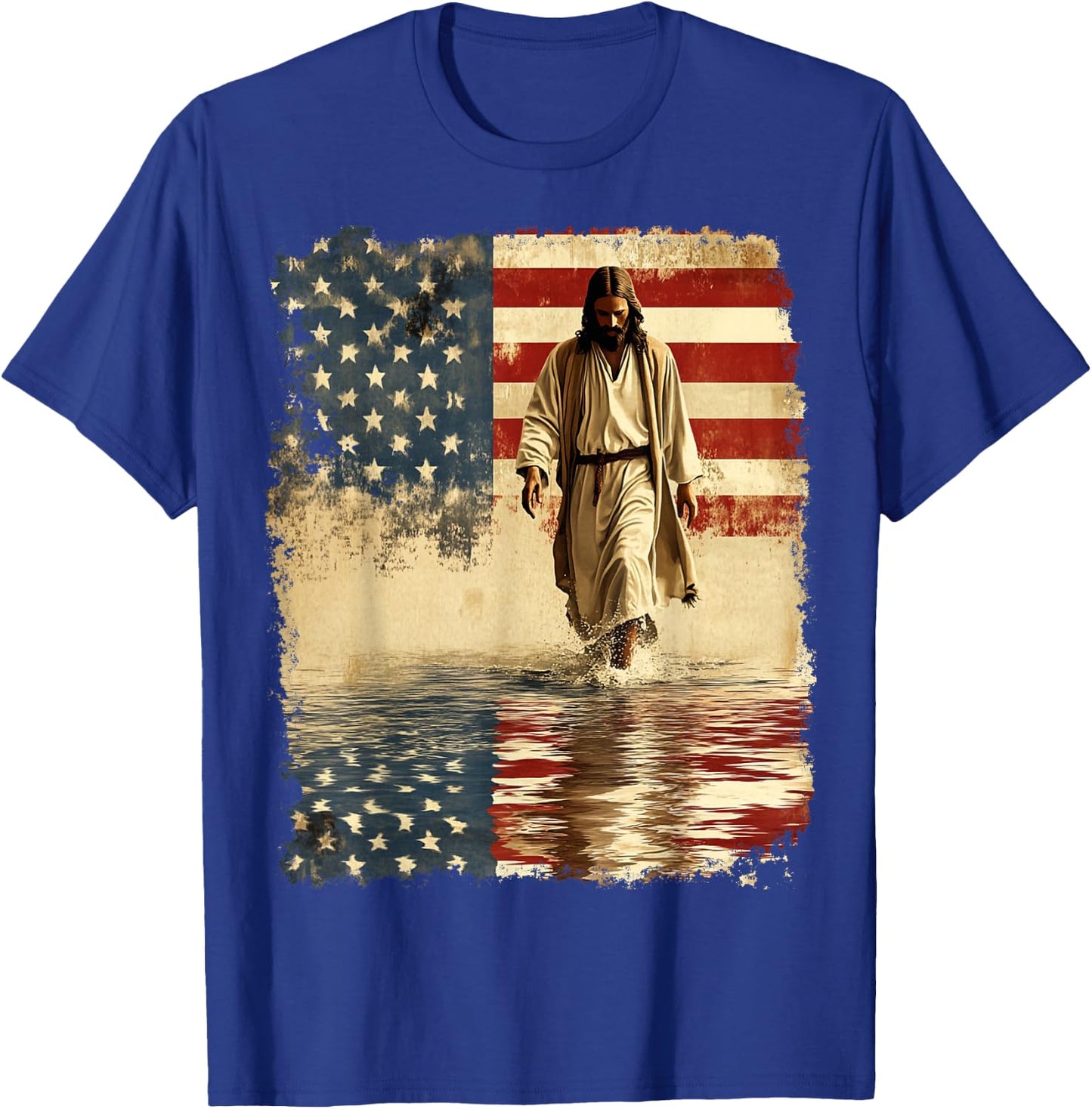 USA Jesus Christ T-Shirt - T-Shirt | Royal