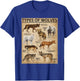 Wolf Types Animal Wolves of the World Educational Collection T-Shirt - T-Shirt | Royal