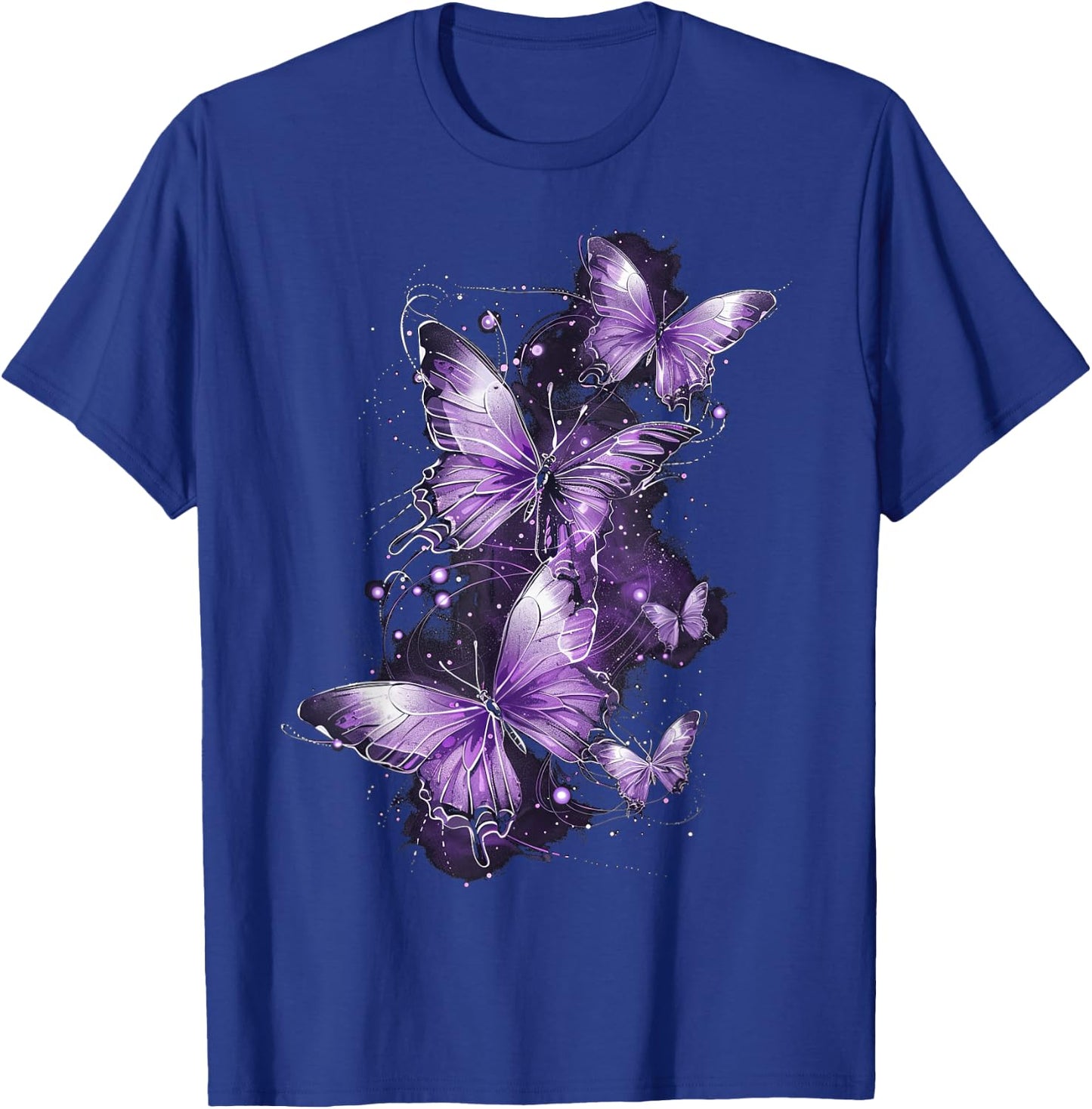 Butterfly Aesthetic Pink and Lila Butterflies Nature T-Shirt - T-Shirt | Royal