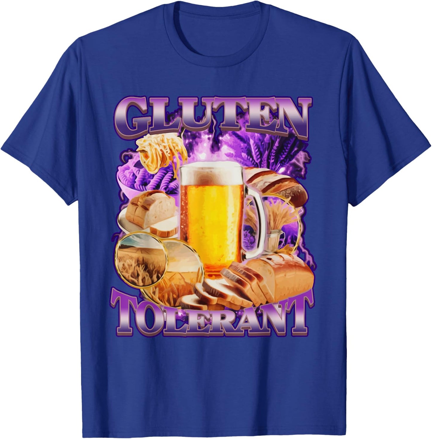 Gluten Tolerant Funny Ketosis Keto Diet Bread Beer Noodles T-Shirt - T-Shirt | Royal
