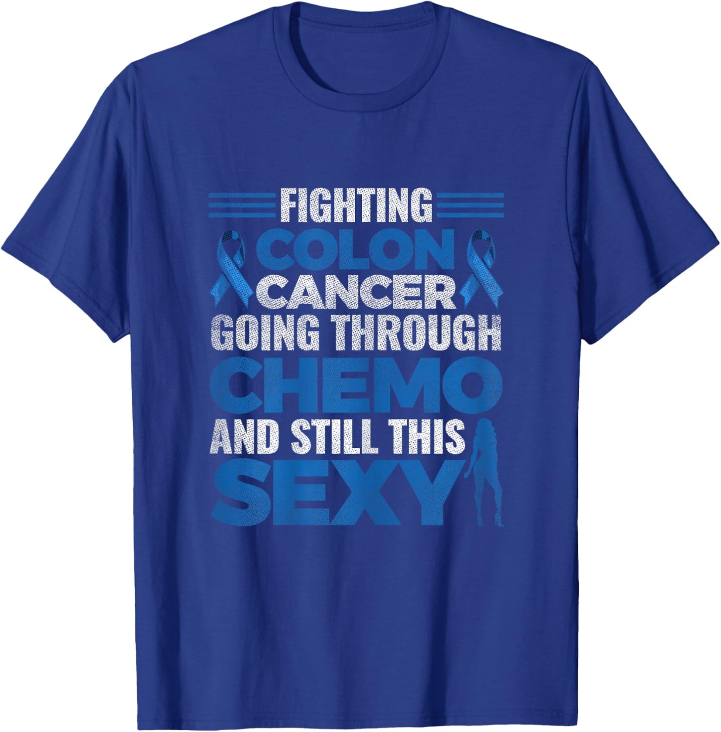Fun Colon Cancer Awareness Colonoscopy Warrior Survivor Gift T-Shirt - T-Shirt | Royal