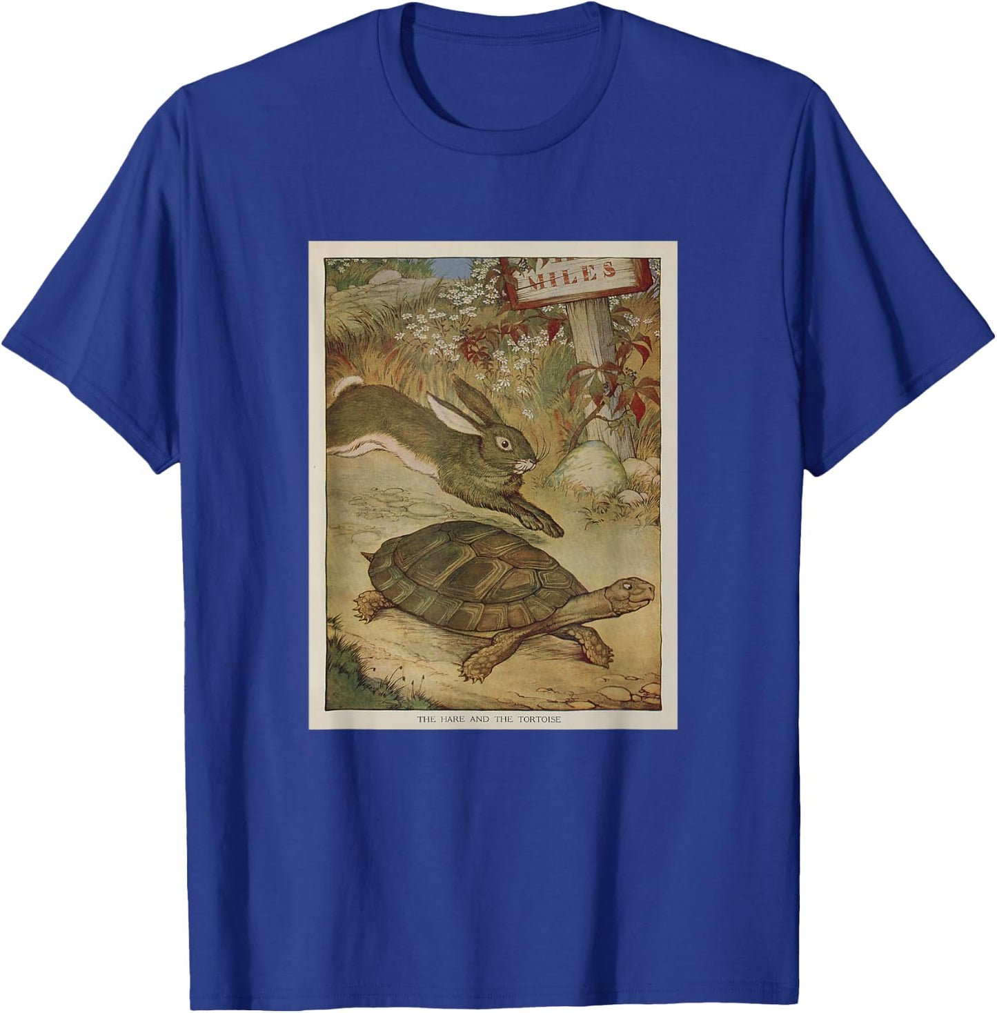 Aesop's Fables - Tortoise and The Hare T-Shirt - T-Shirt | Royal
