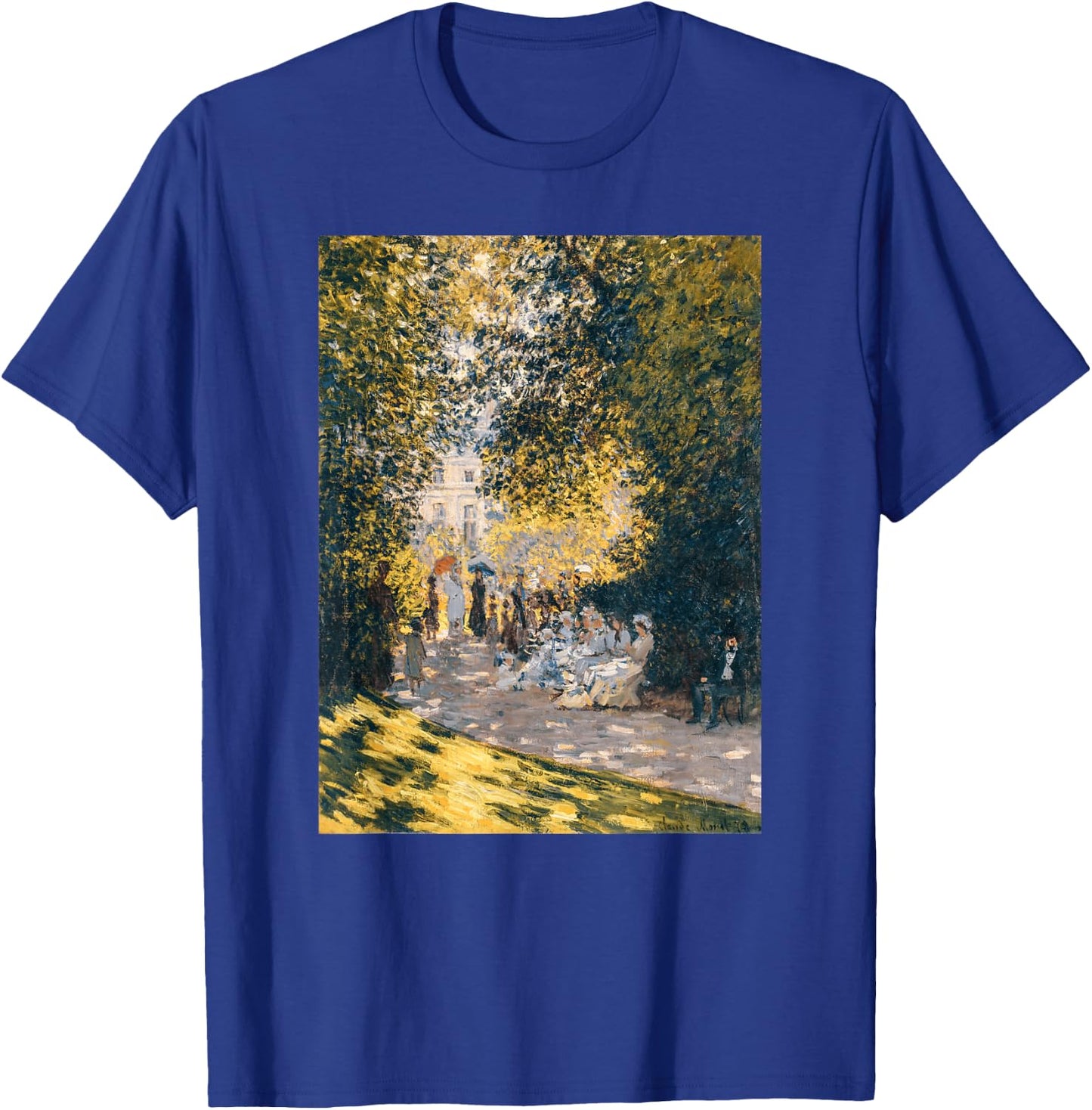 Monet's The Parc Monceau Modern Art Famous Painting T-Shirt - T-Shirt | Royal