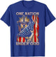One Nation Under God US Flag 4th Of July Patriotic Christian T-Shirt - T-Shirt | Royal