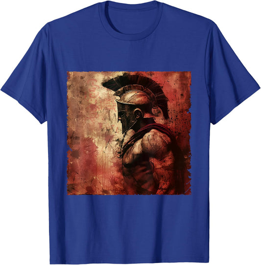 Sparta Spartan Fighter Helmet Greeks Leonidas Sparta T-Shirt - T-Shirt | Royal