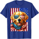 4th of July Golden Retriever American Flag USA Patriotic Dog T-Shirt - T-Shirt | Royal