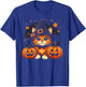 Orange Tabby Cat Halloween Graphic Women Cat Lover T-Shirt - T-Shirt | Royal