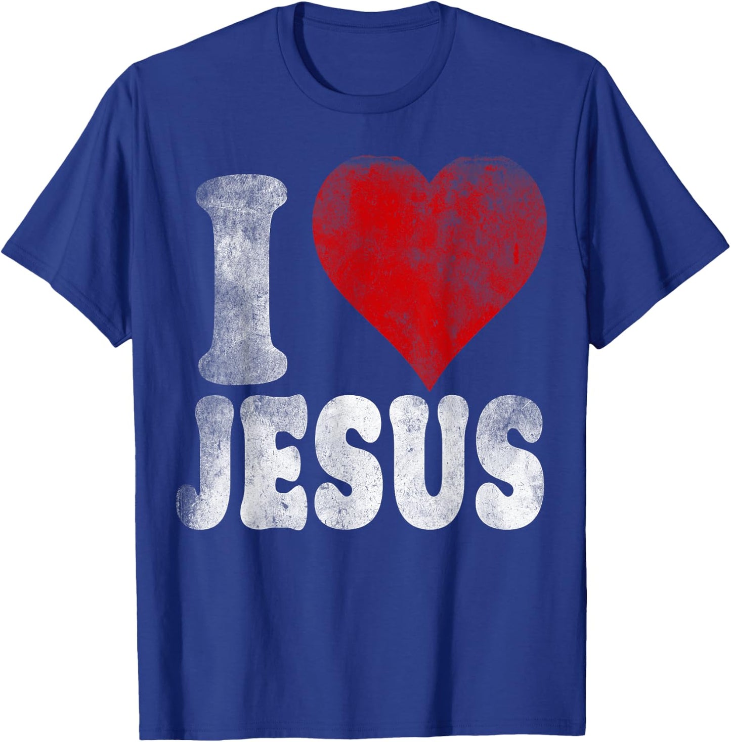 I LOVE JESUS vintage style retro T-Shirt - T-Shirt | Royal