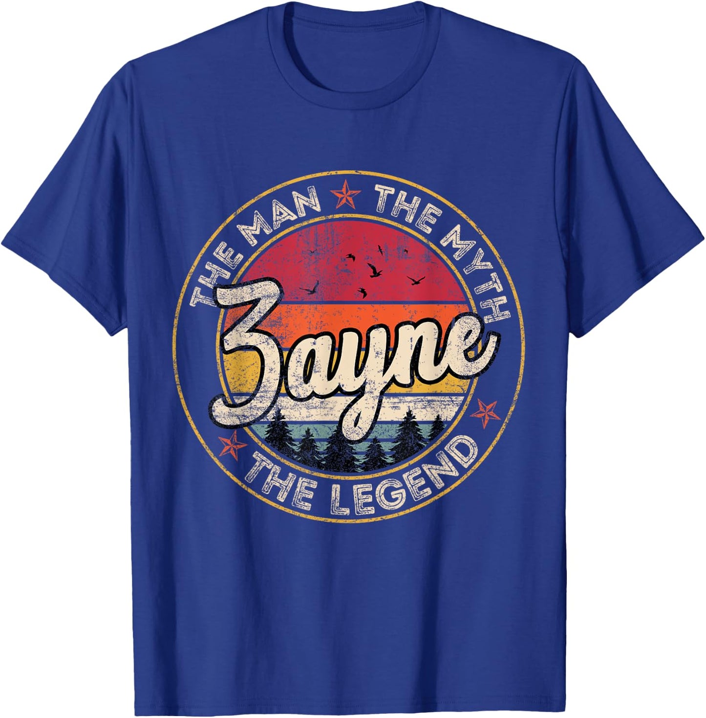 Zayne The Man The Myth The Legend Personalized Name T-Shirt - T-Shirt | Royal