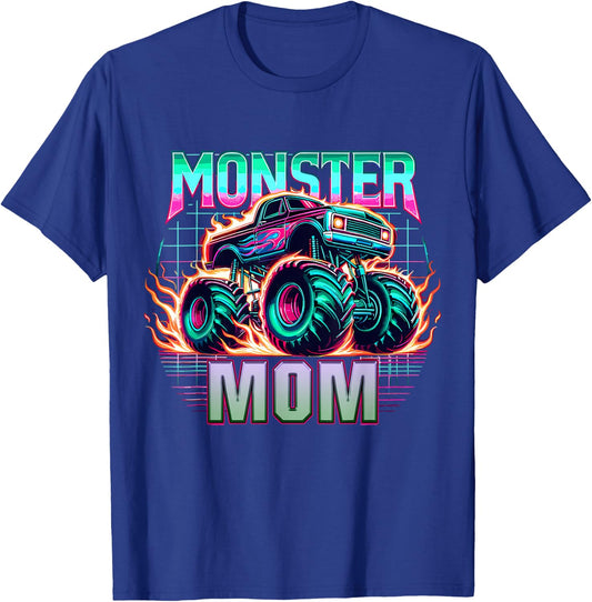 Monster Truck Mom Monster Truck Are My Jam Truck Lovers T-Shirt - T-Shirt | Royal