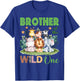 Brother Of The Wild One 1st Birthday Safari Family Matching T-Shirt - T-Shirt | Royal