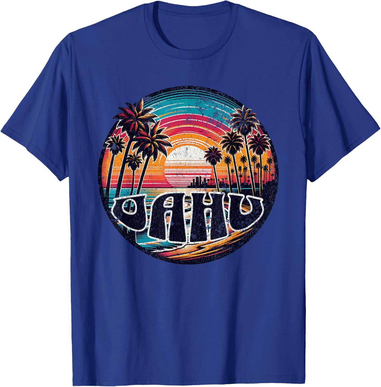 Oahu Hawaii T-Shirt - T-Shirt | Royal