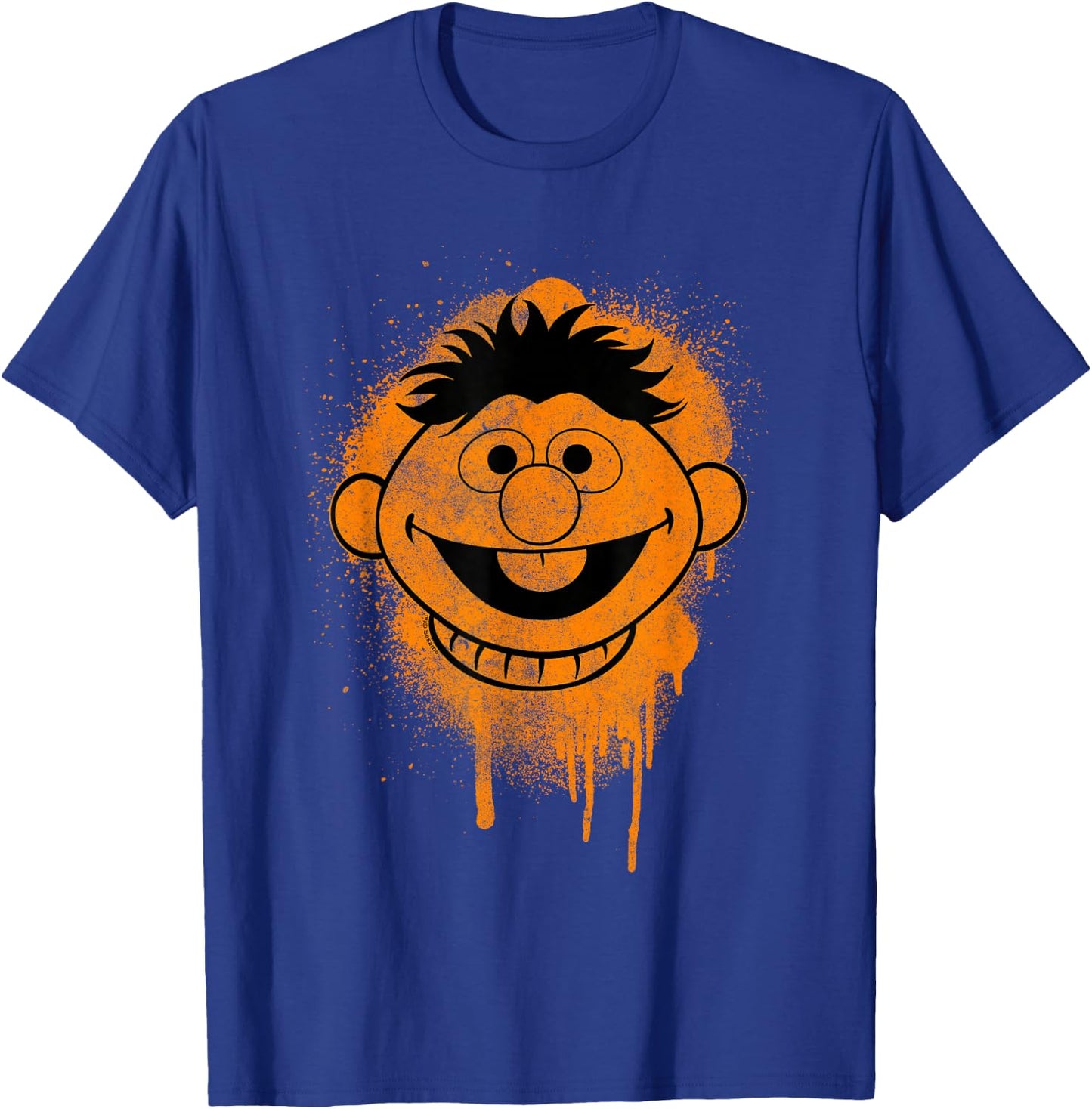 Sesame Street Ernie Graffiti Spray Face Halloween Costume T-Shirt - T-Shirt | Royal