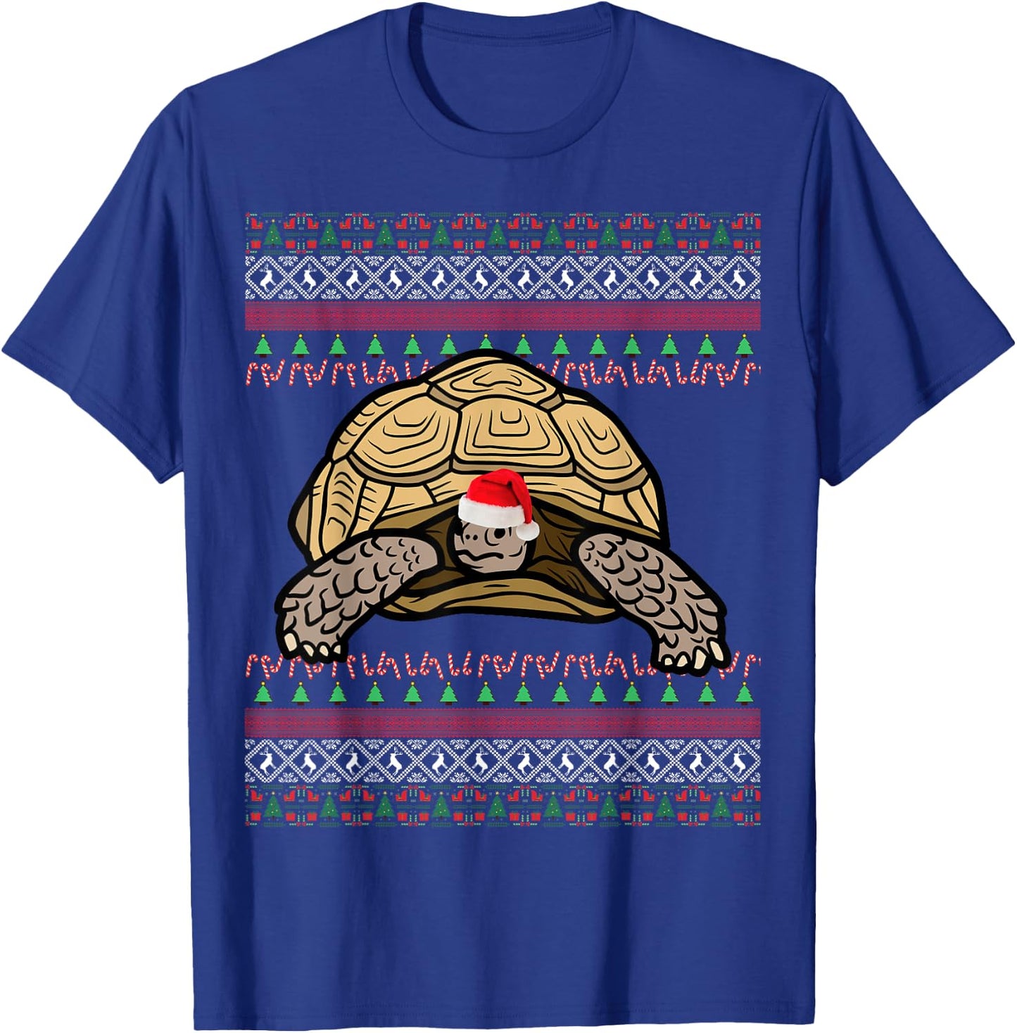 African Sulcata Tortoise Christmas T-Shirt - T-Shirt | Royal