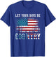 Vintage Let Your Boys Be Country Flag USA Country Music T-Shirt - T-Shirt | Royal