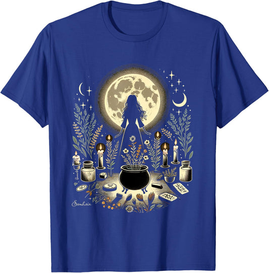 Samhain Pagan Samain Celtic Cottagecore Aesthetic Witch T-Shirt - T-Shirt | Royal
