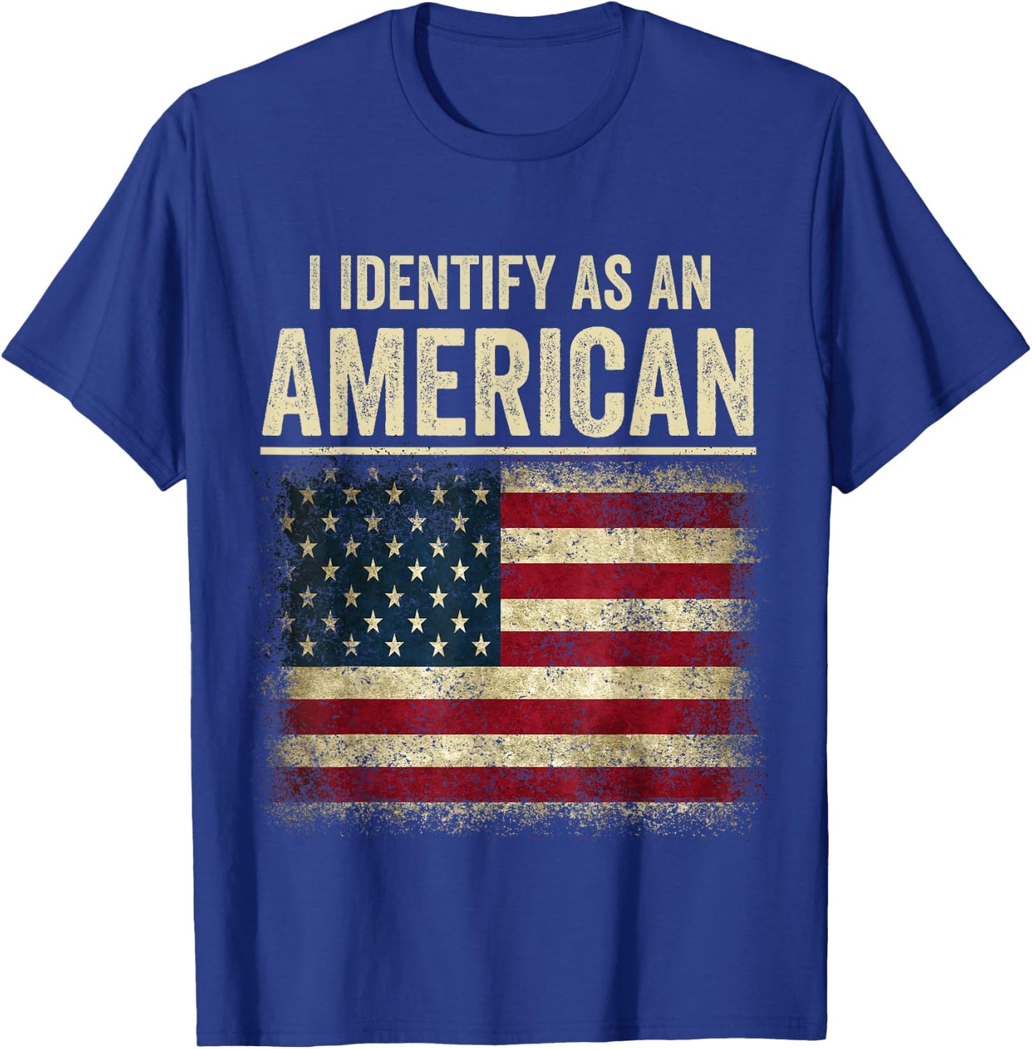 i Identify As An American Flag T-Shirt - T-Shirt | Royal