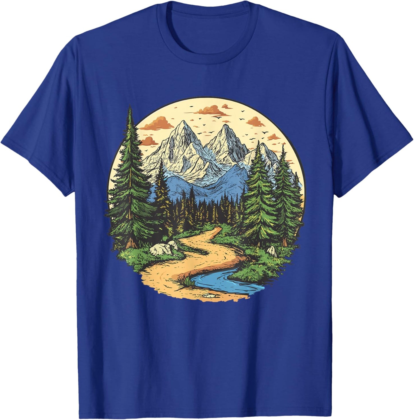 Hiking in Nature, Hiking T-Shirt - T-Shirt | Royal