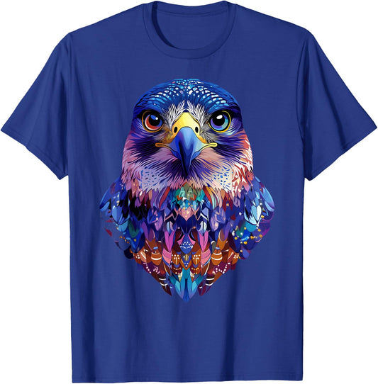 Azteca Peregrine Falcon Majestic Animals Bird Lover Black T-Shirt - T-Shirt | Royal