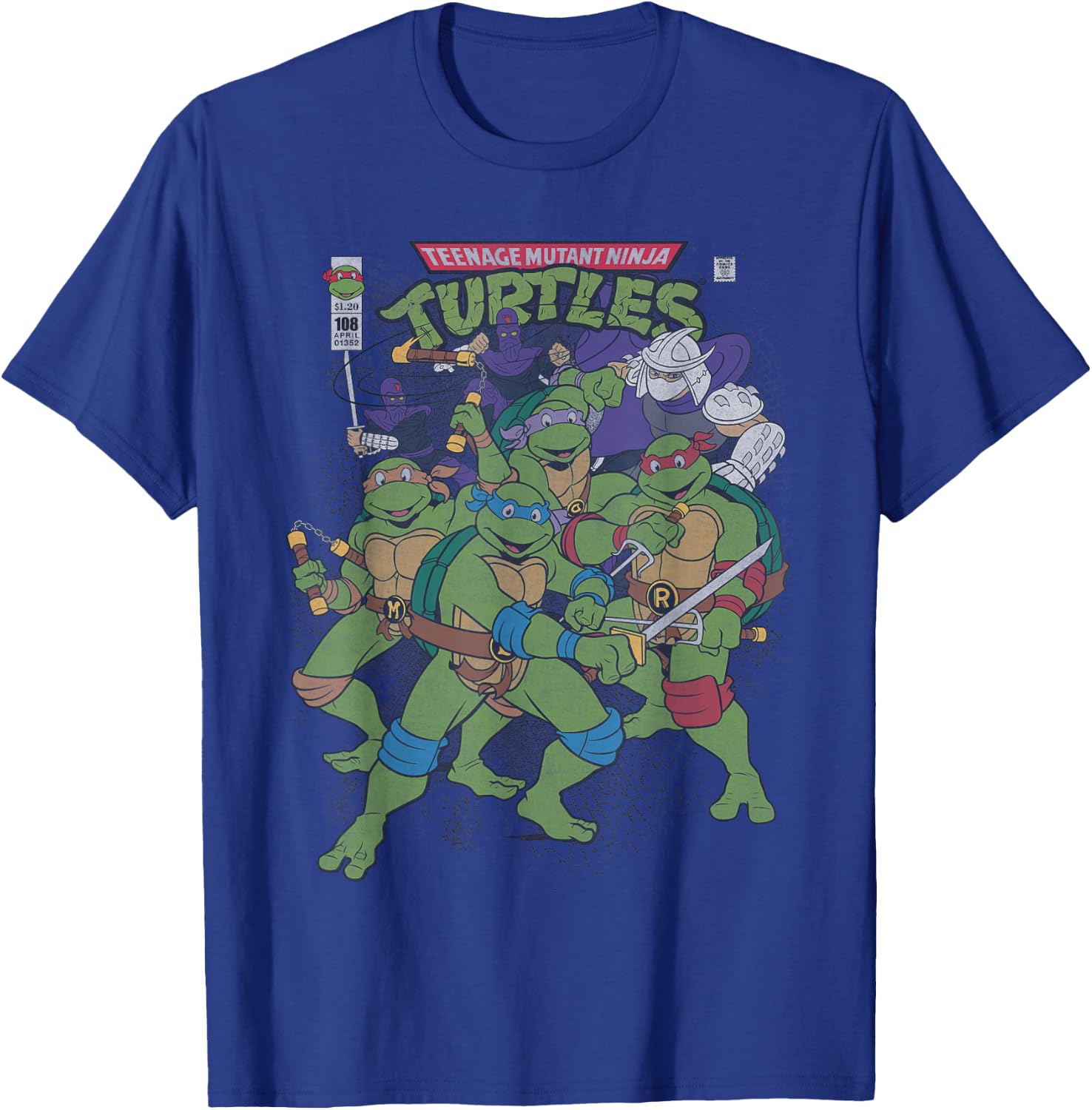 T.M.N.T. Comic Book Cover Group Shot T-Shirt - T-Shirt | Royal