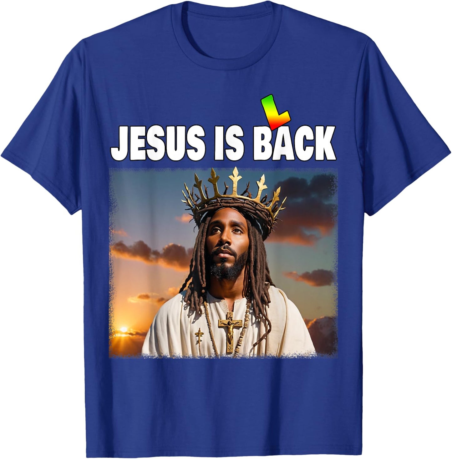 Black History Jesus T-Shirt - T-Shirt | Royal