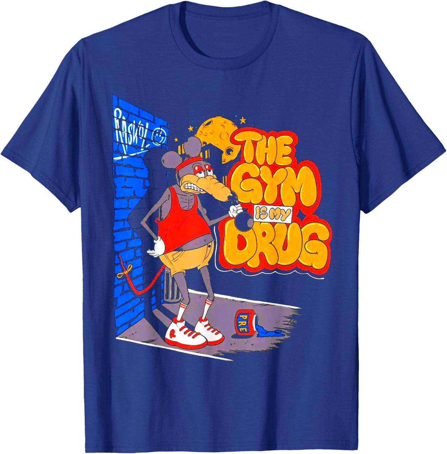 The Gym Is My Drug Funny Weightlifting Bodybuilding Fitness T-Shirt - T-Shirt | Royal