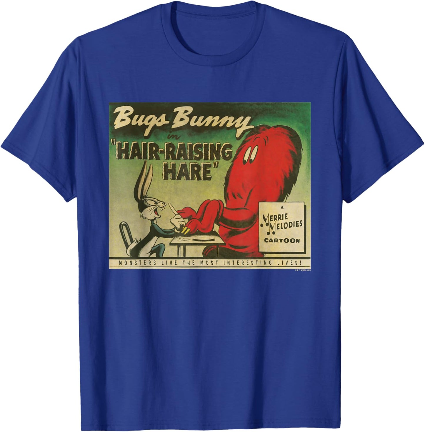 Looney Tunes Bugs Bunny Hair-Raising Hare Small T-Shirt - T-Shirt | Royal