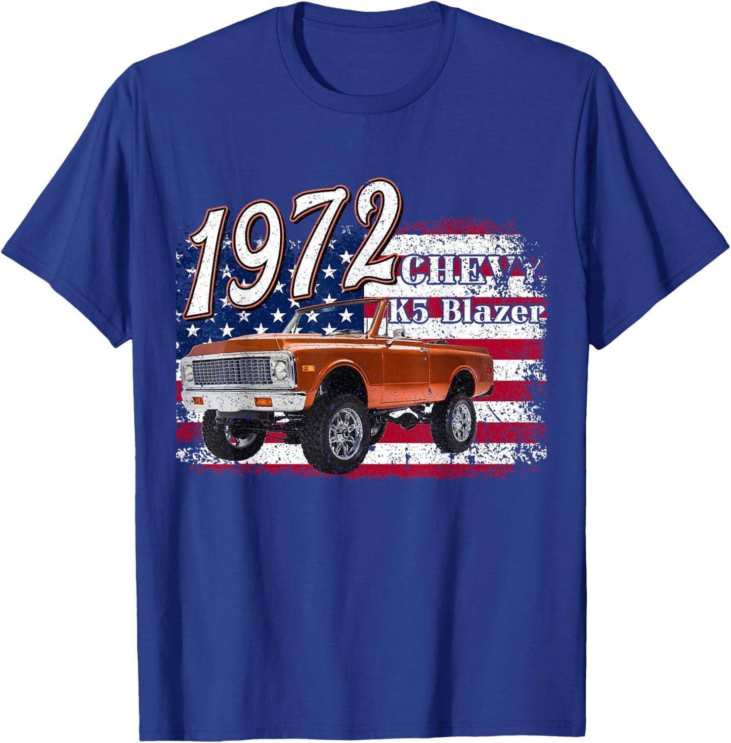 1972 72 K5 Blazer 4th Of July American Truck T-Shirt - T-Shirt | Royal