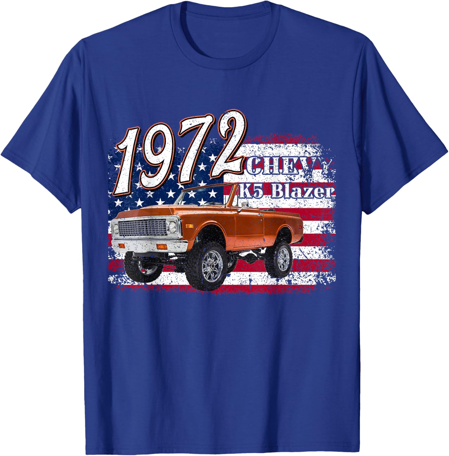 1972 72 K5 Blazer 4th Of July American Truck T-Shirt - T-Shirt | Royal