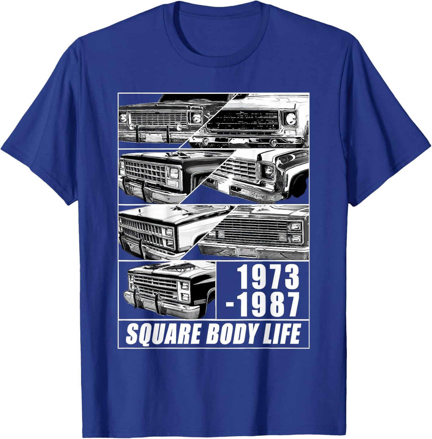 1973-1987 Square Body Truck Squarebody C10 K10 T-Shirt - T-Shirt | Royal