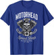 Skeleton Motor Head Speed Shop Hot Rod Mechanic Car Lover T-Shirt - T-Shirt | Royal