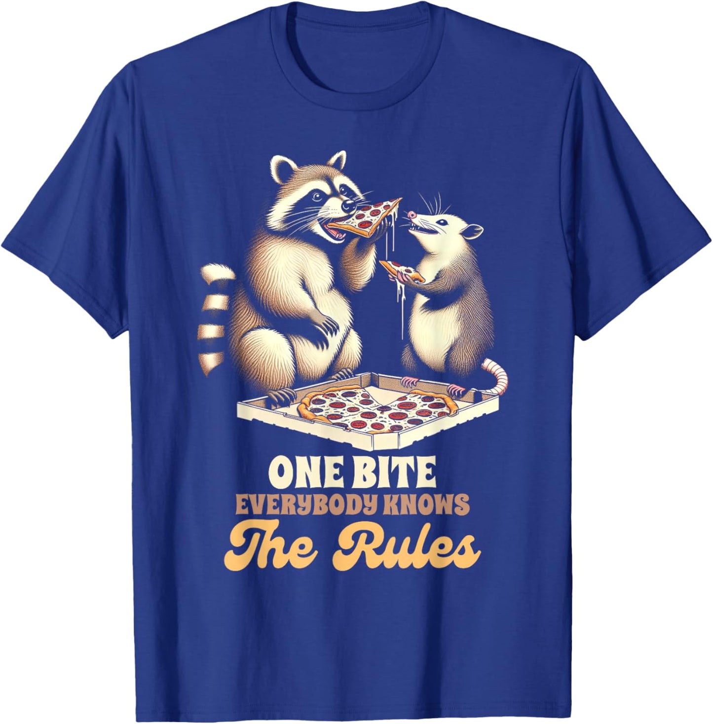 Racoon & Opossum Lover One Bite Everybody That Knows Rules T-Shirt - T-Shirt | Royal