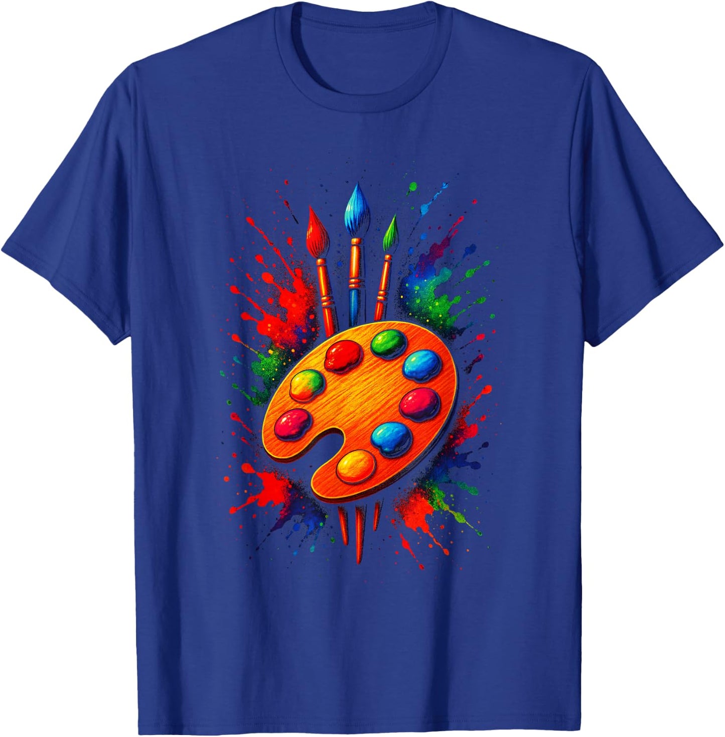 Artistic Palette & Brushes - Funny Artist Painting T-Shirt - T-Shirt | Royal
