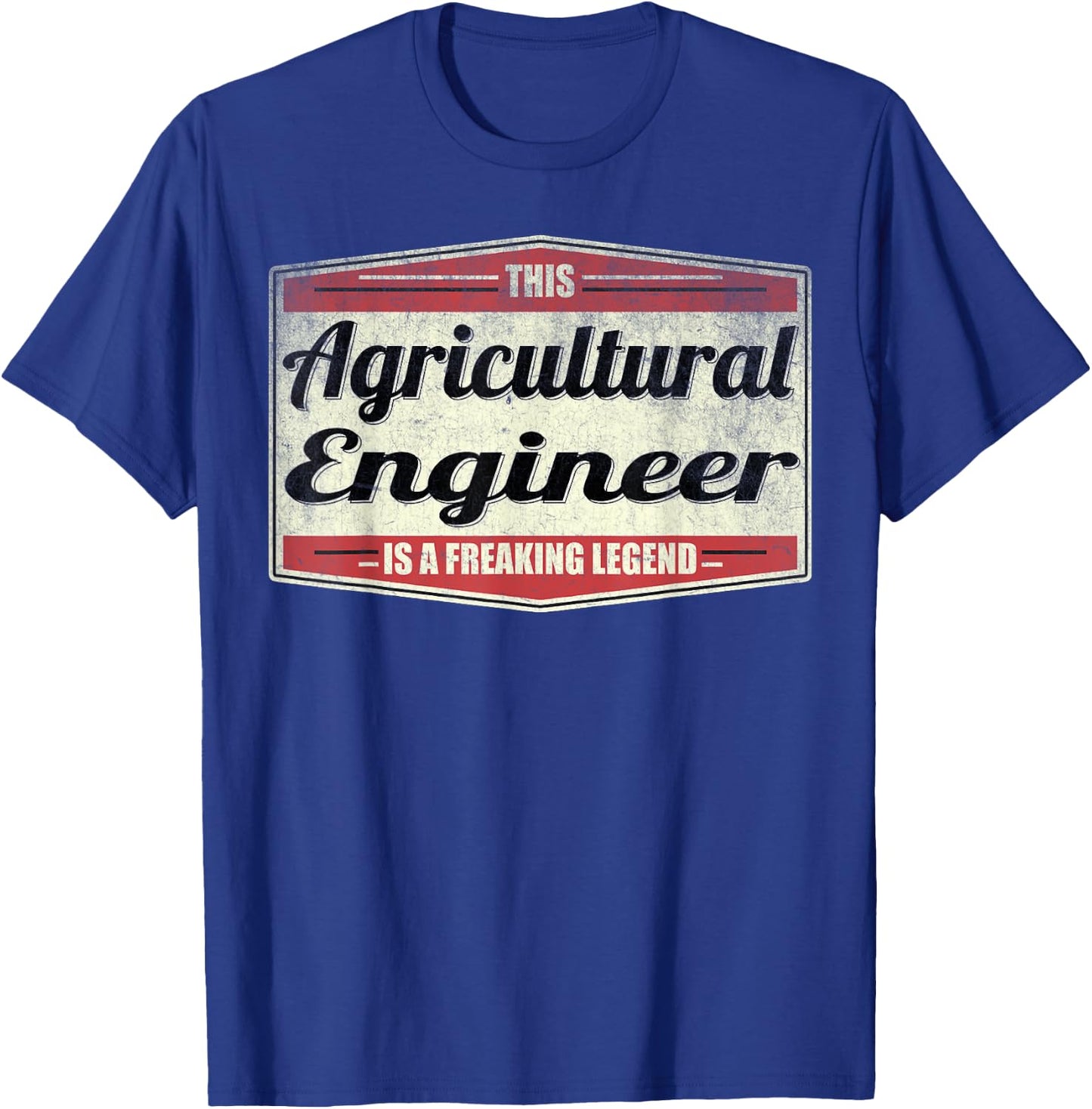 Funny Profession Quote Vintage Agricultural Engineer T-Shirt - T-Shirt | Royal