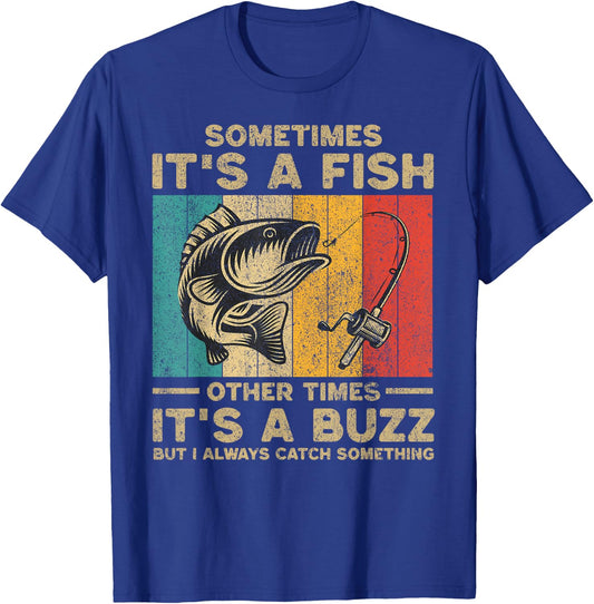Funny Vintage Fishing Jokes Fisherman Bass Fish T-Shirt - T-Shirt | Royal