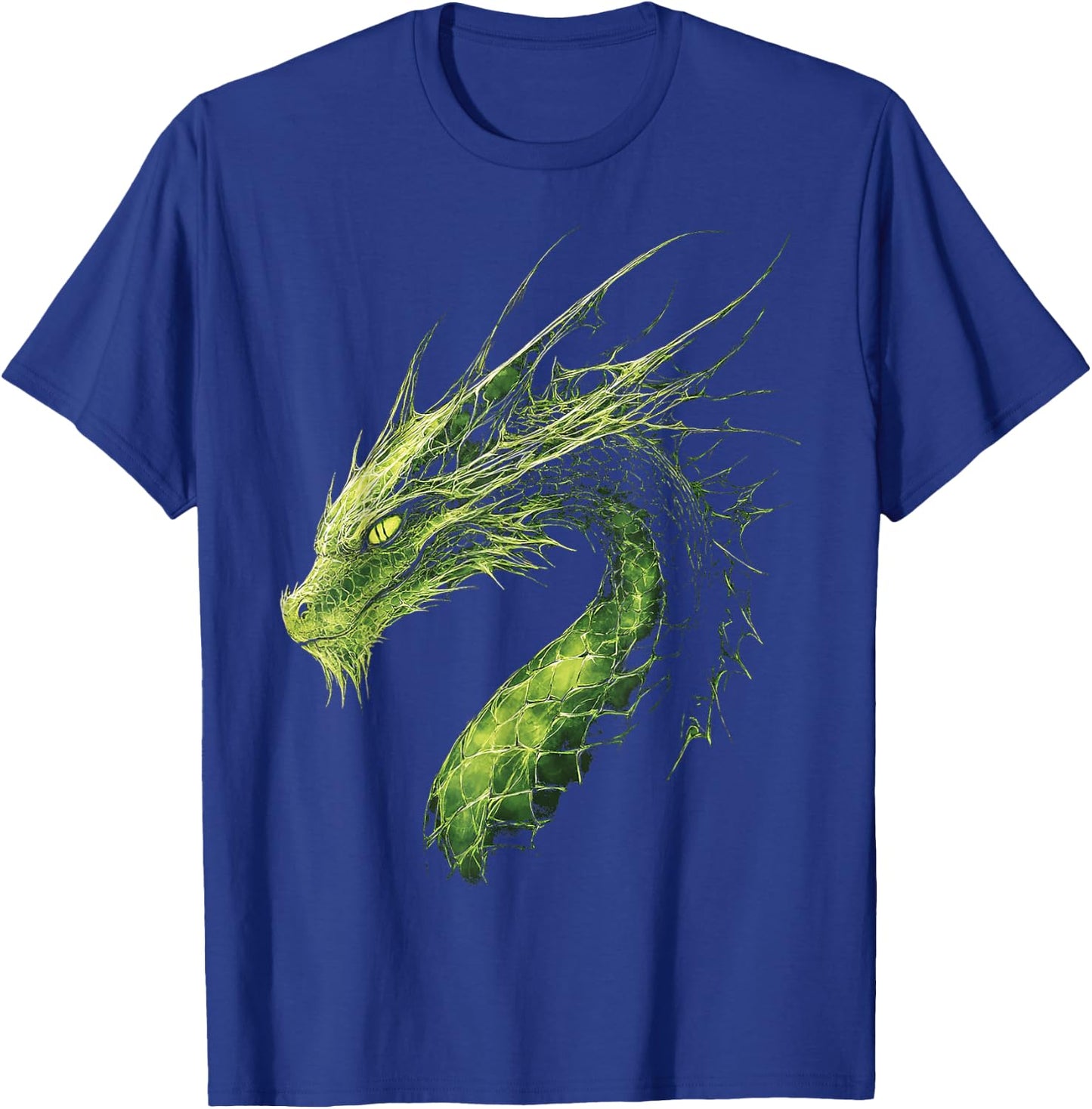 Green Dragon Motif Mythical Illustration Green Dragon T-Shirt - T-Shirt | Royal