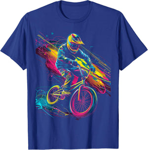 BMX Dirt Neon T-Shirt - T-Shirt | Royal